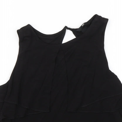 Womens UK Size XS H&M Black Basic Blouse