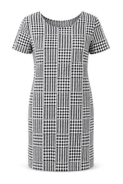 Select Womens Black Plaid  Shift  Size 10