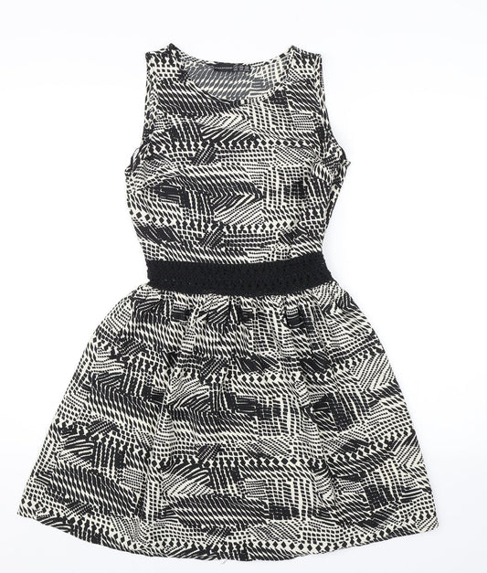 Atmosphere Womens Black Animal Print  Shift  Size 6