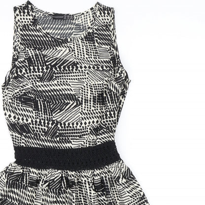 Atmosphere Womens Black Animal Print  Shift  Size 6