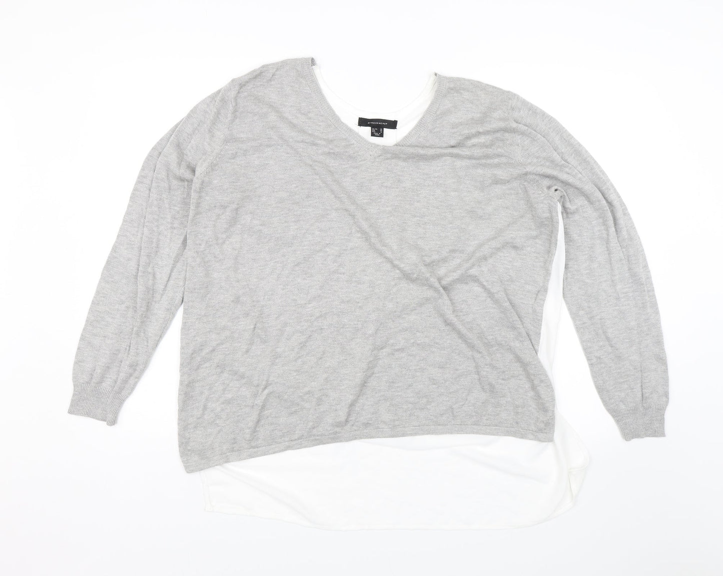 Womens UK Size 20 Atmosphere Grey Basic Blouse
