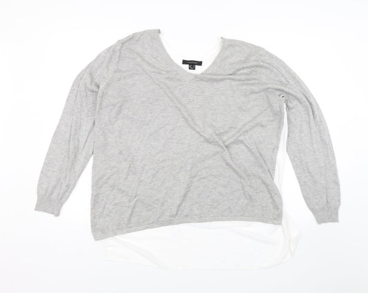 Womens UK Size 20 Atmosphere Grey Basic Blouse
