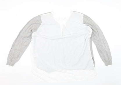 Womens UK Size 20 Atmosphere Grey Basic Blouse