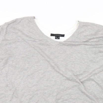 Womens UK Size 20 Atmosphere Grey Basic Blouse