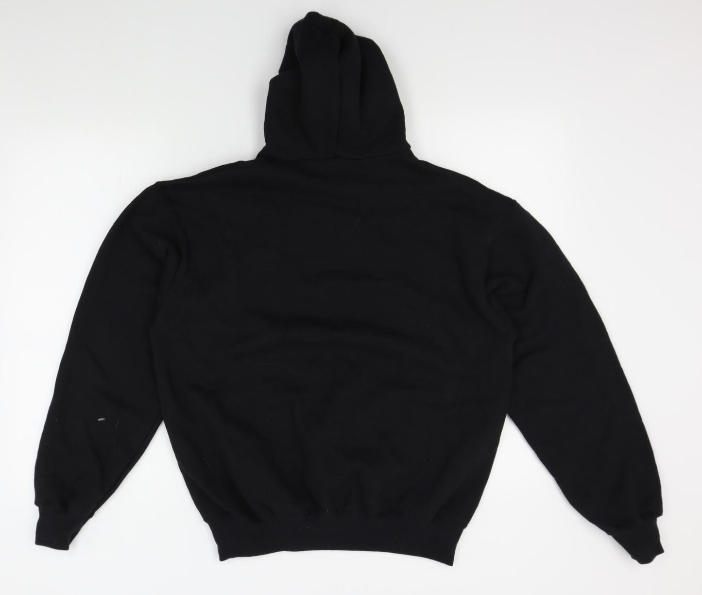 Mens UK Size M Fruit of the Loom Black Pullover Hoodie
