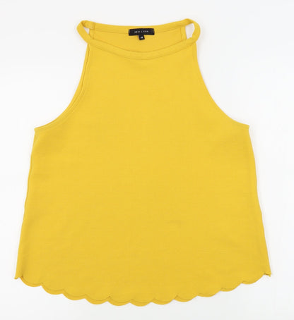 Womens UK Size 14 New Look Yellow Camisole Blouse