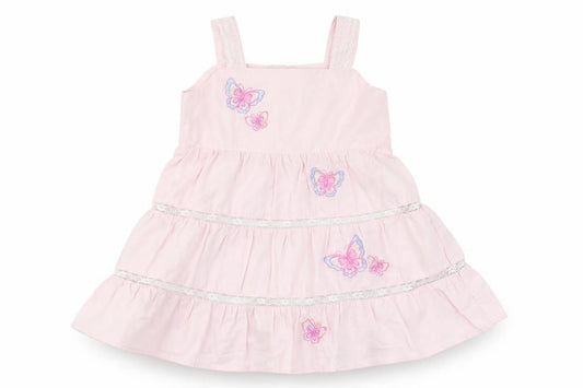 minibasix Girls Pink   Pinafore/Dungaree Dress  Size 9-12 Months