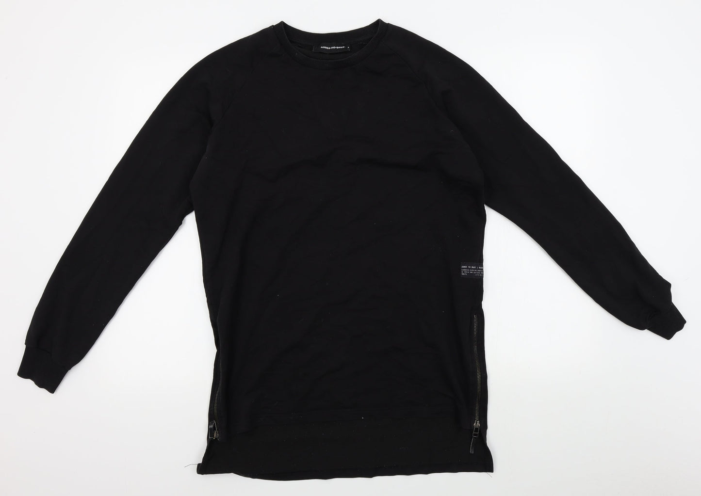 ashes to dust Mens Black   Pullover Jumper Size XS  - zips on sides