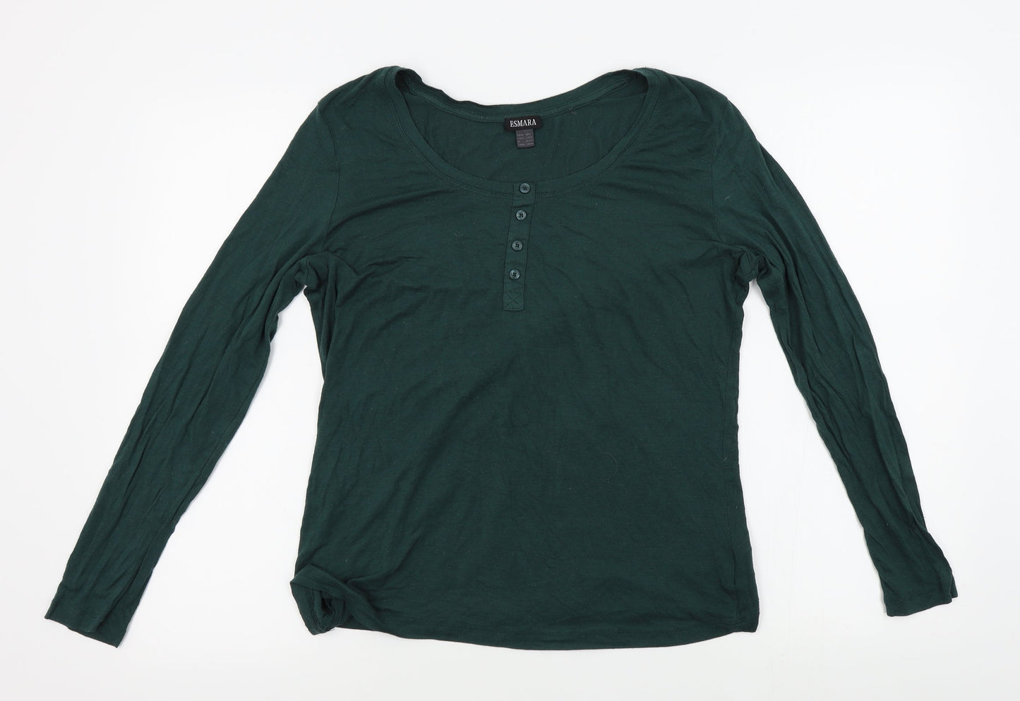 ESMARA Womens Green   Basic T-Shirt Size L