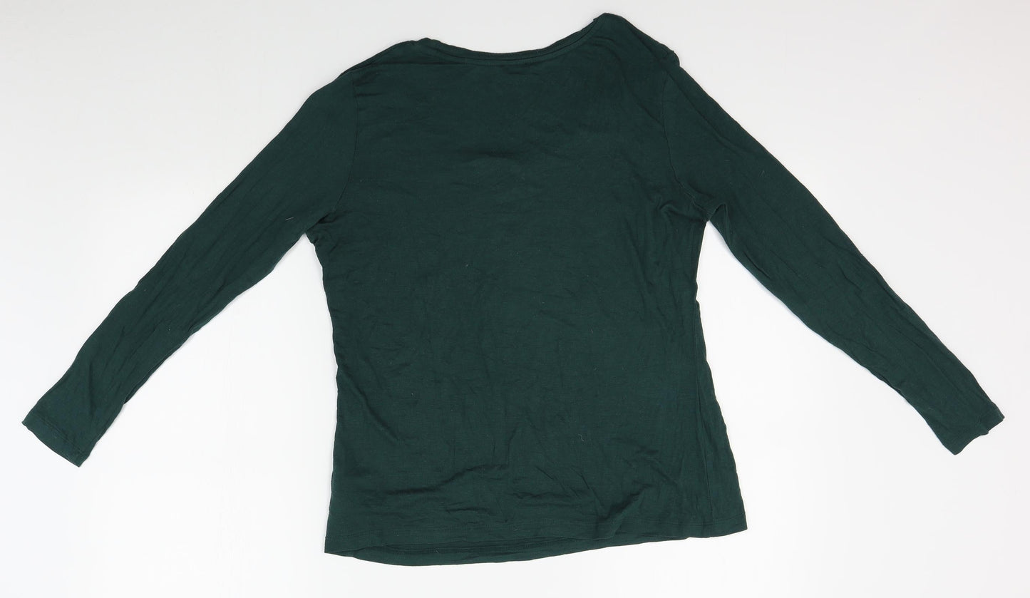 ESMARA Womens Green   Basic T-Shirt Size L