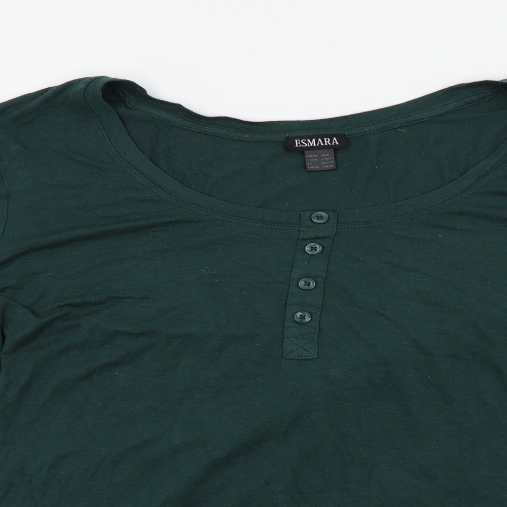 ESMARA Womens Green   Basic T-Shirt Size L