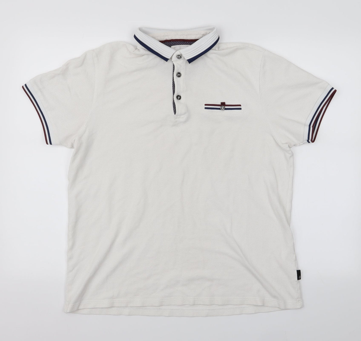 Mens UK Size L Burton White  Button-Up Short Sleeve Casual Shirt