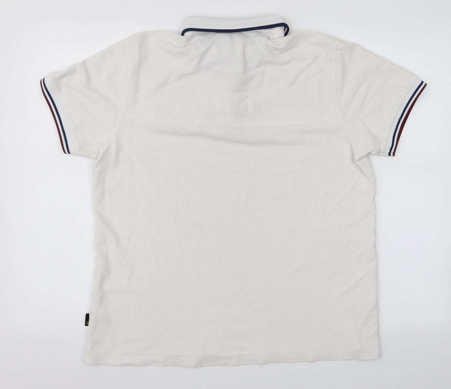 Mens UK Size L Burton White  Button-Up Short Sleeve Casual Shirt