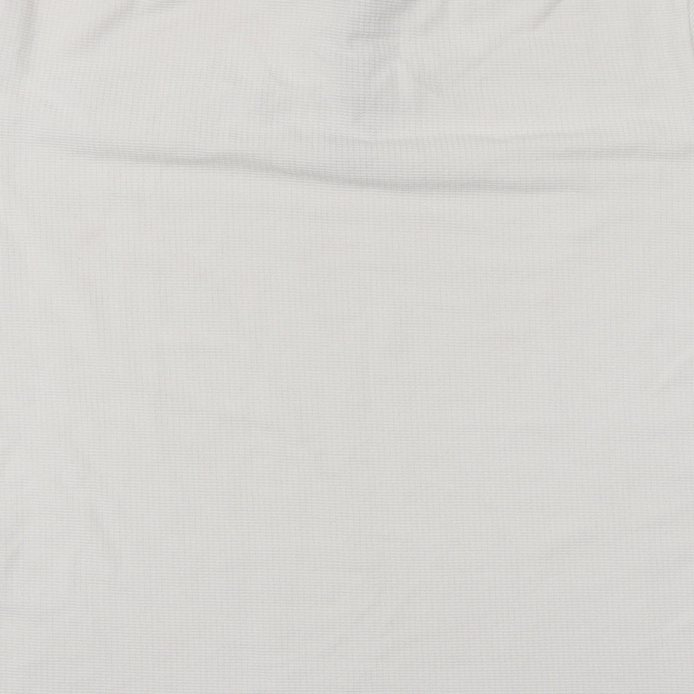 Mens UK Size L Burton White  Button-Up Short Sleeve Casual Shirt