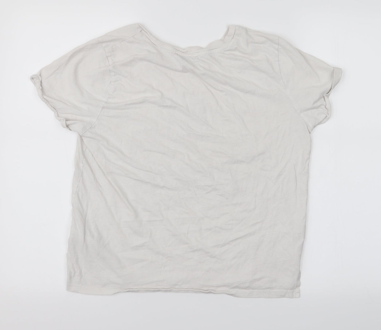 New Look Womens White   Top Pyjama Top Size M  - Christmas