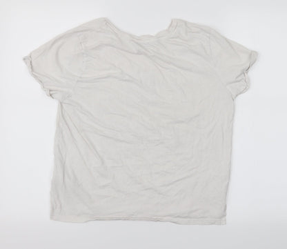 New Look Womens White   Top Pyjama Top Size M  - Christmas