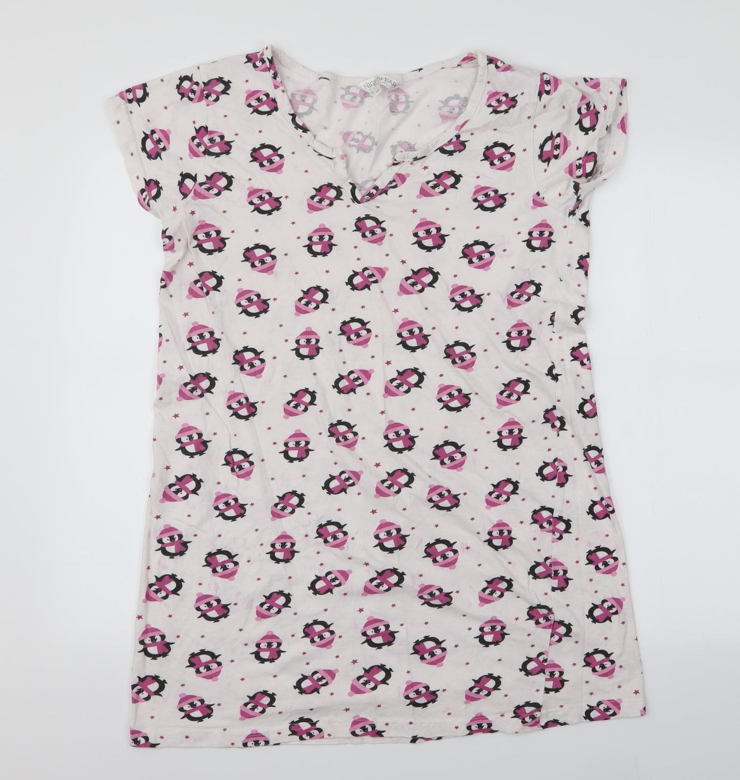 Nightwear Essentials Womens Pink Animal Print  Top Pyjama Top Size 10