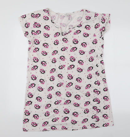 Nightwear Essentials Womens Pink Animal Print  Top Pyjama Top Size 10