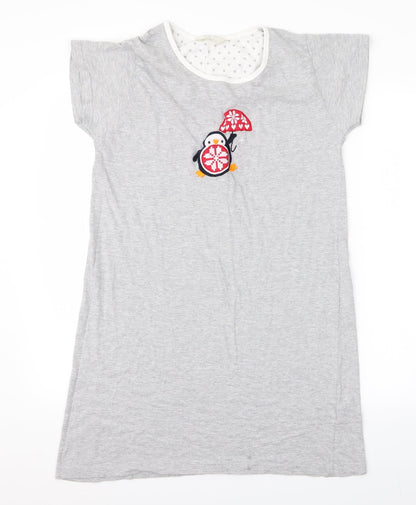 Secret Possessions Womens Grey   Top Pyjama Top Size M  - Penguin