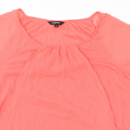 Papaya Womens Red   Basic Blouse Size 12