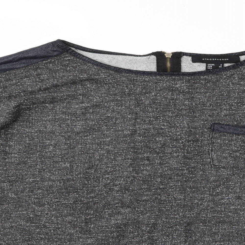 Womens UK Size 8 Atmosphere Grey Pullover Jumper