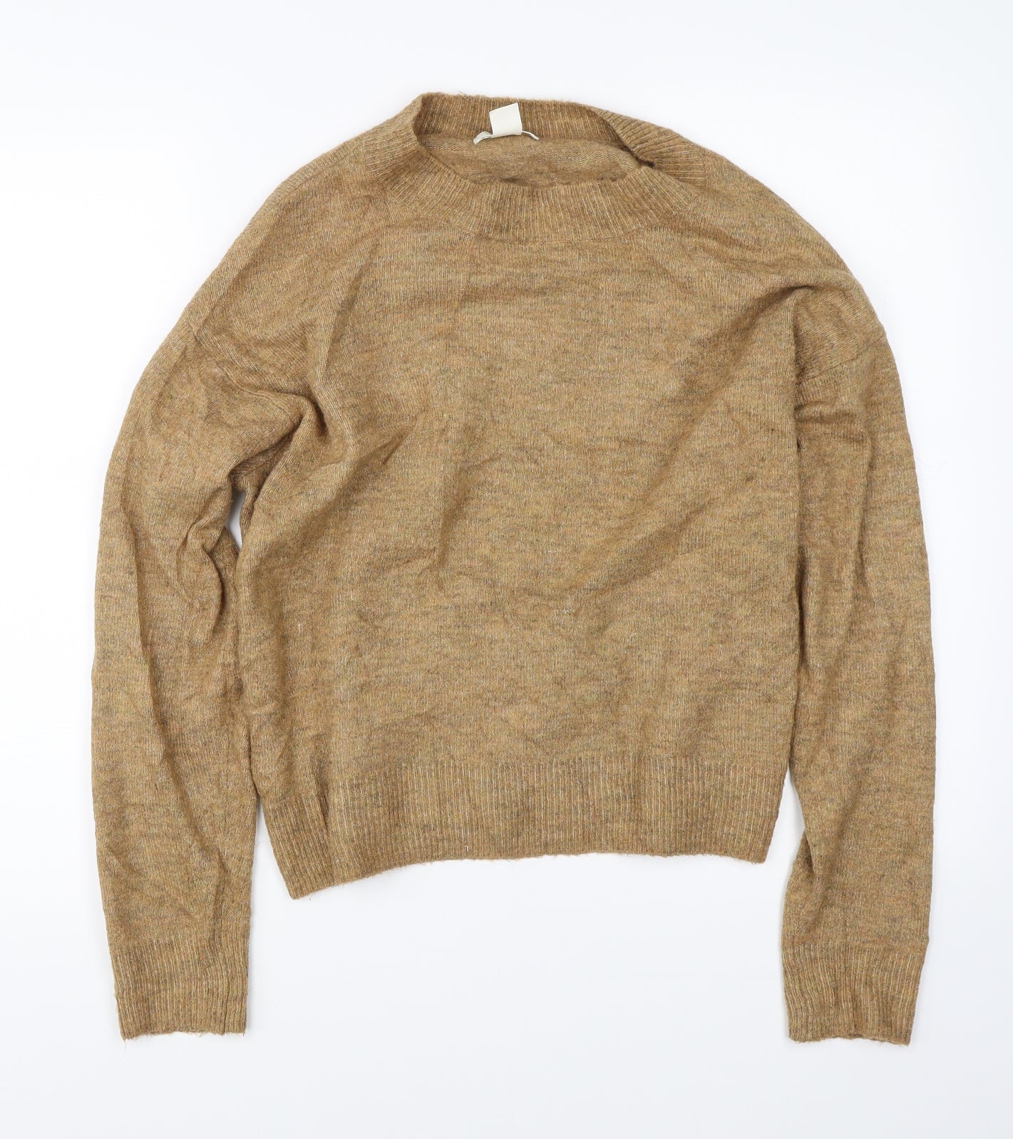 H&M Mens Brown  Knit Pullover Jumper Size S