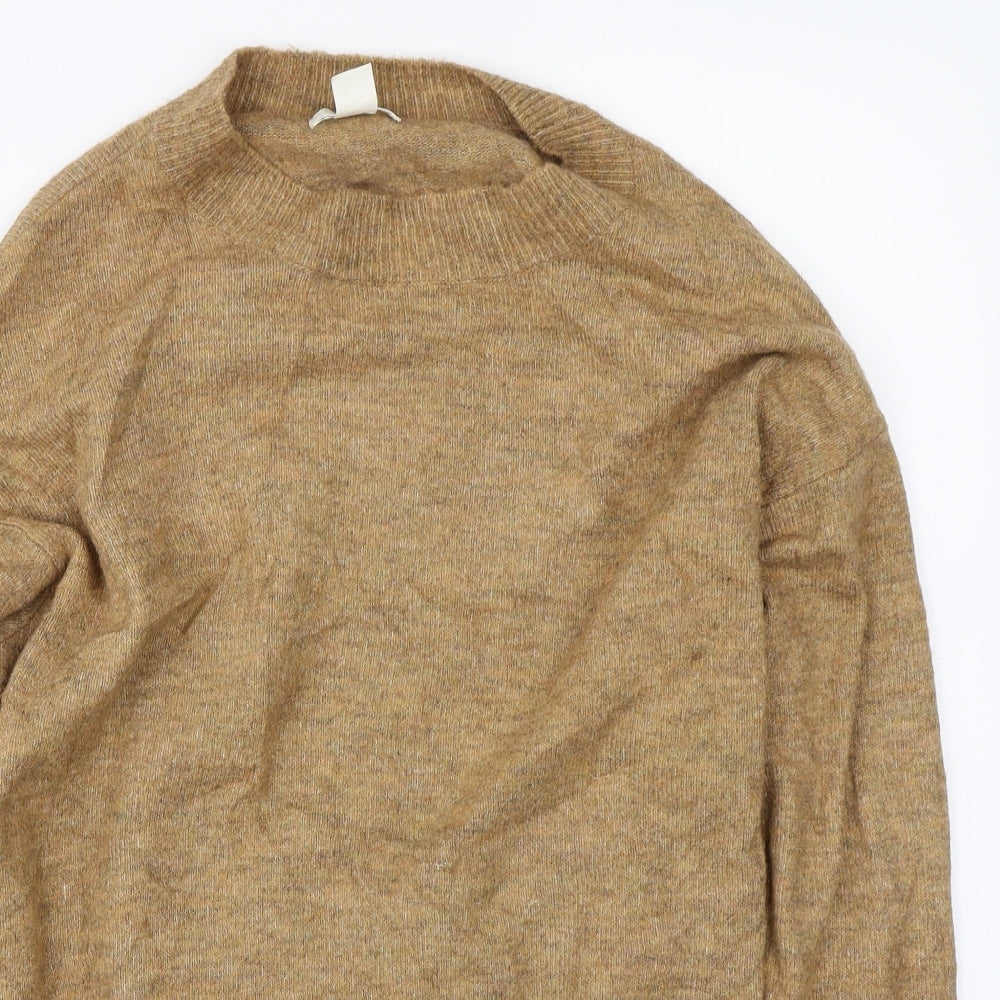 H&M Mens Brown  Knit Pullover Jumper Size S
