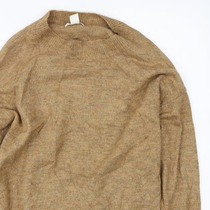 H&M Mens Brown  Knit Pullover Jumper Size S