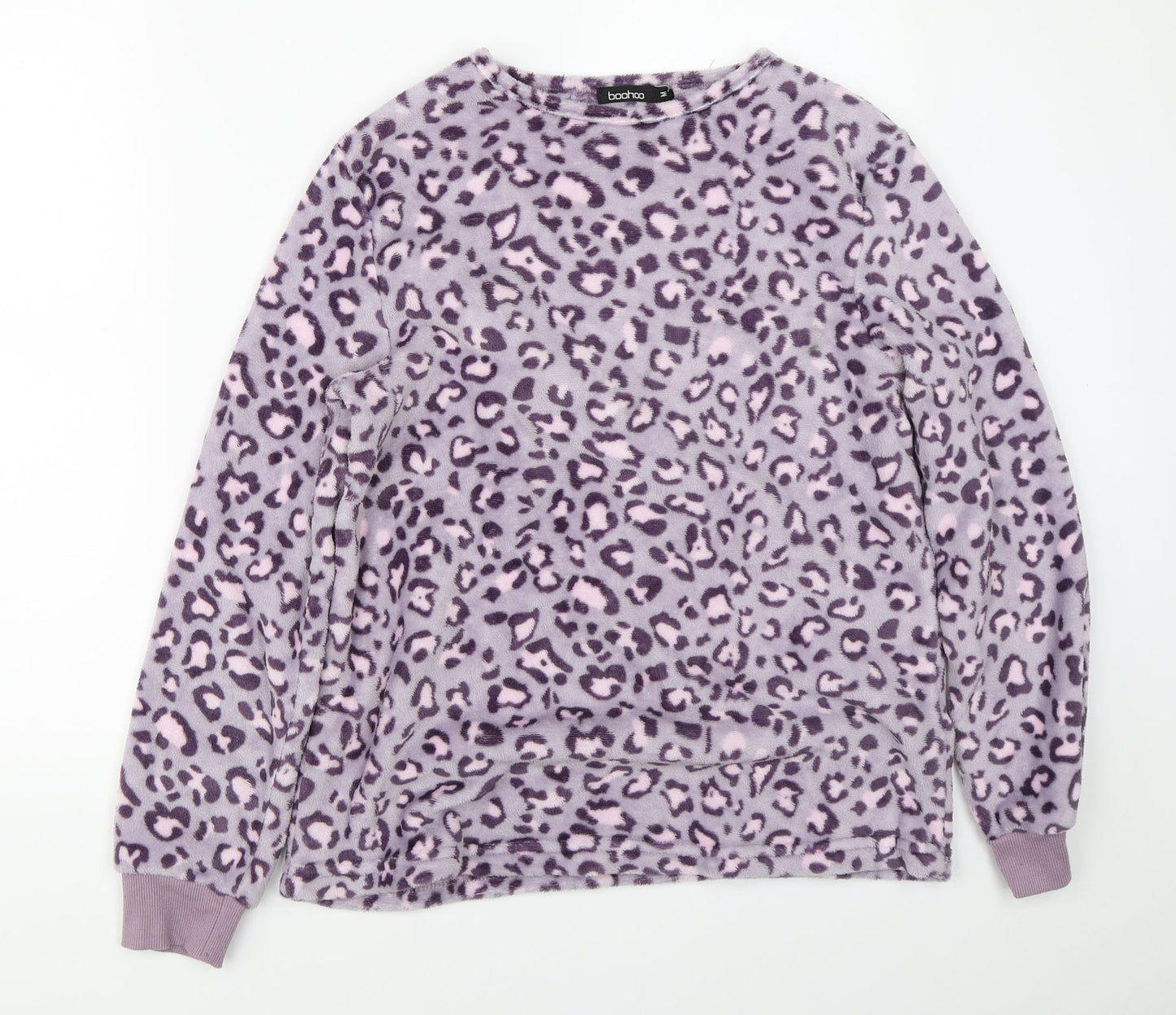 Booho Womens Purple Animal Print   Pyjama Top Size M