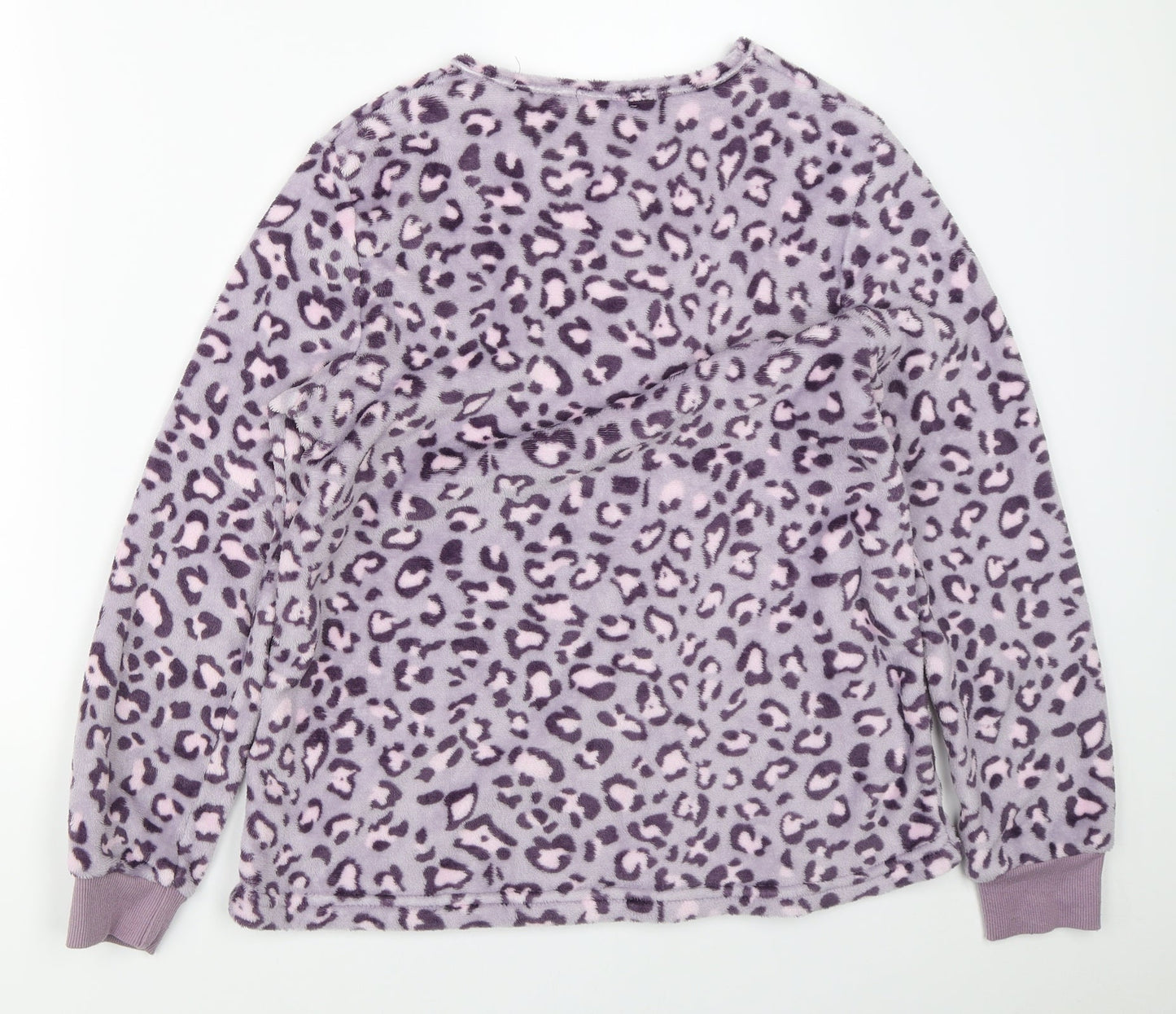 Booho Womens Purple Animal Print   Pyjama Top Size M