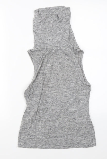 Womens UK Size 12 New Look Grey Basic Blouse
