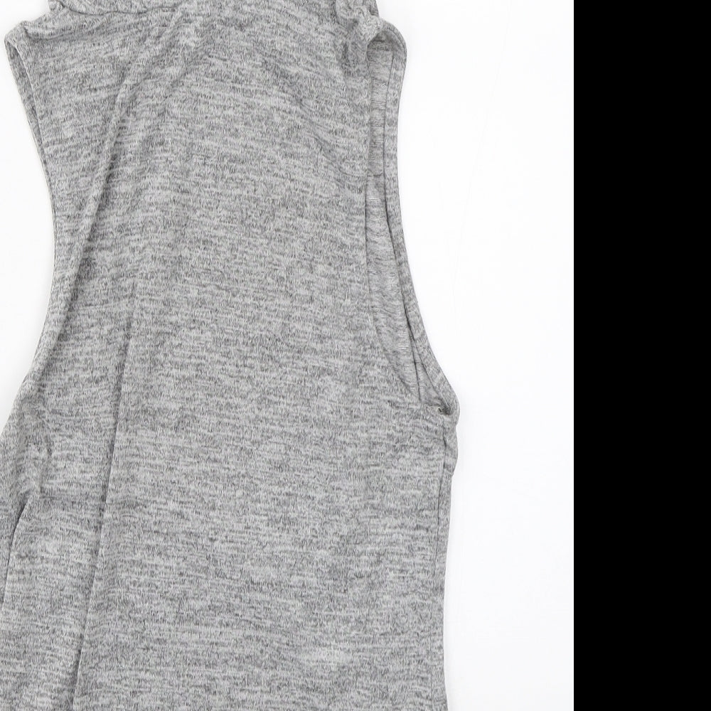 Womens UK Size 12 New Look Grey Basic Blouse