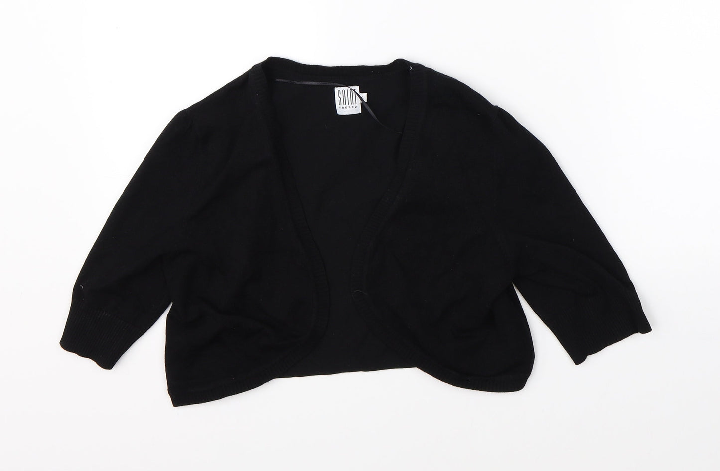 Womens UK Size S Saint Tropez Black Cardigan Jumper