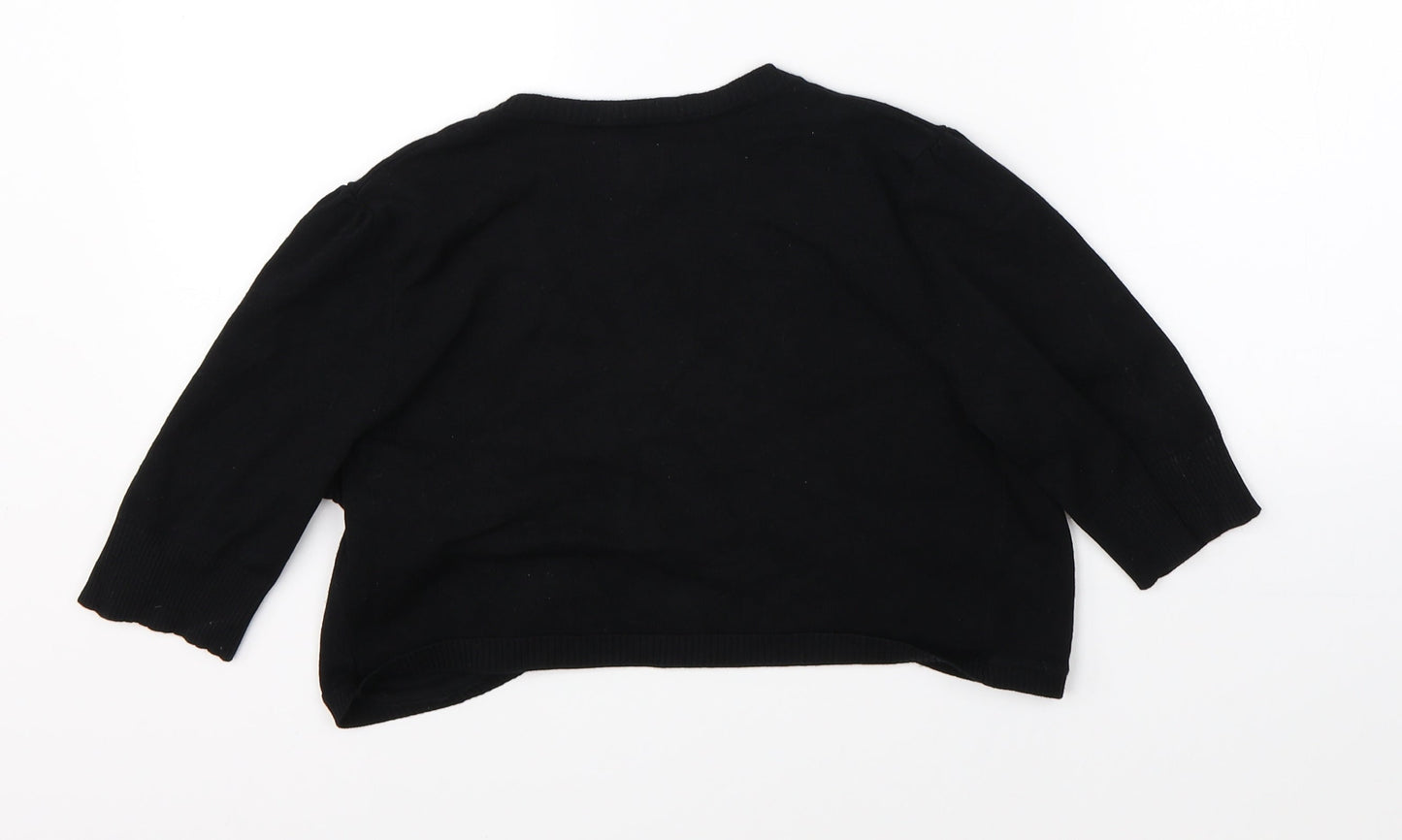 Womens UK Size S Saint Tropez Black Cardigan Jumper