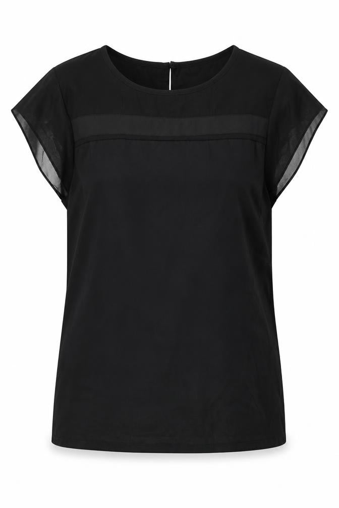 Womens UK Size M Preworn Black Basic Blouse