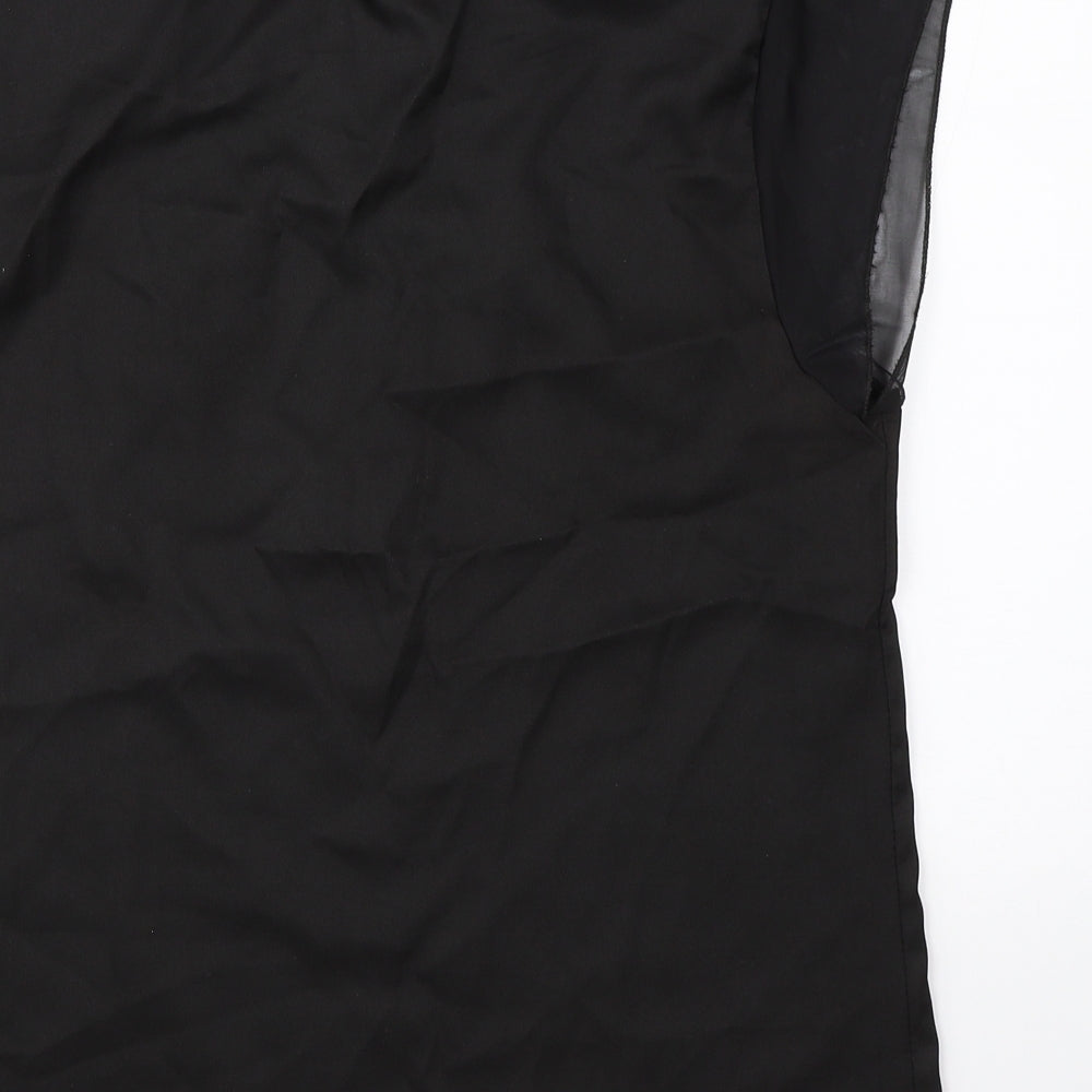 Womens UK Size M Preworn Black Basic Blouse