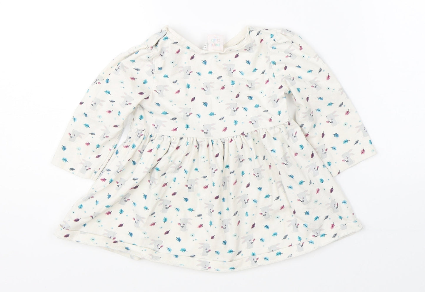 Mini Club Girls White   Shift  Size 6-9 Months