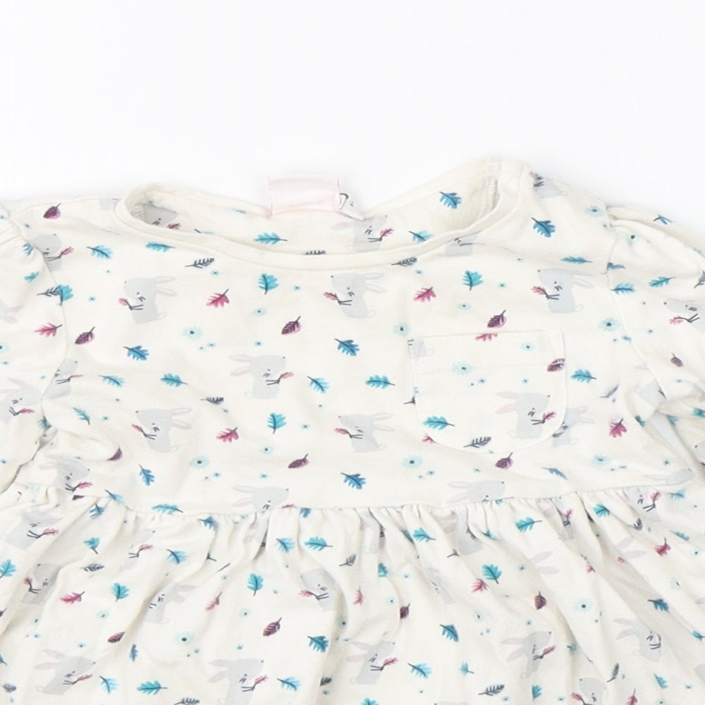 Mini Club Girls White   Shift  Size 6-9 Months