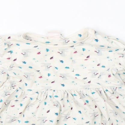Mini Club Girls White   Shift  Size 6-9 Months