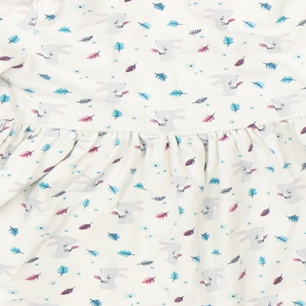 Mini Club Girls White   Shift  Size 6-9 Months