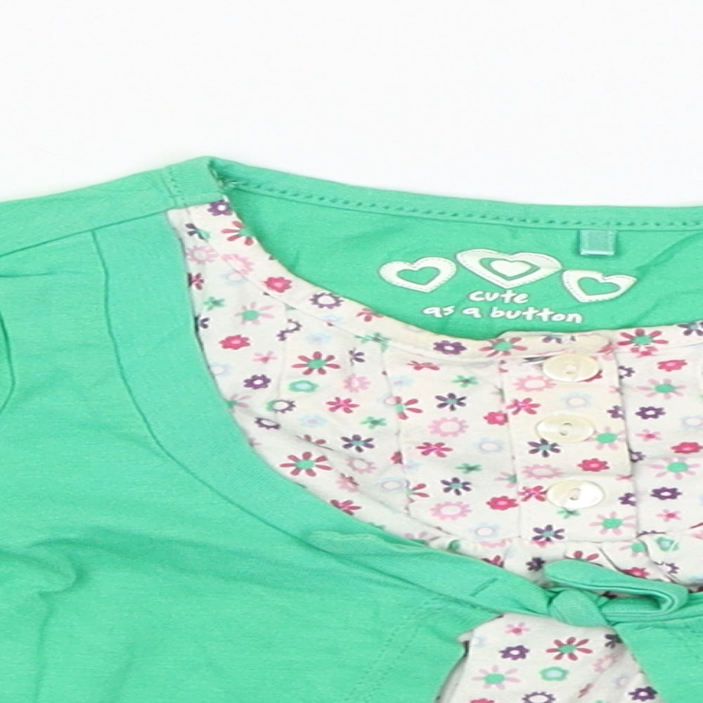 George Girls Green   Pullover Jumper Size 9-12 Months