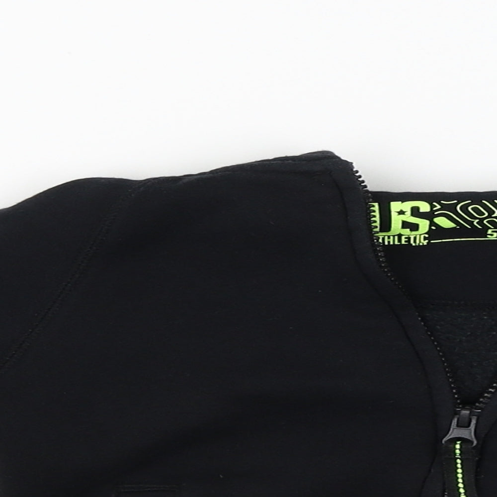 US Athletic Boys Black   Full Zip Hoodie Size 5 Years