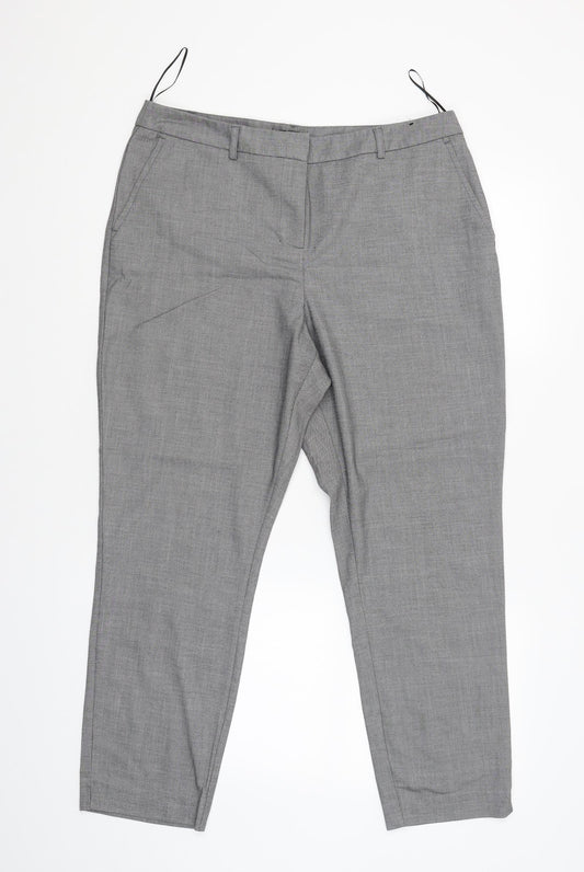 Womens UK Size M Papaya Regular Fit  Grey Trousers