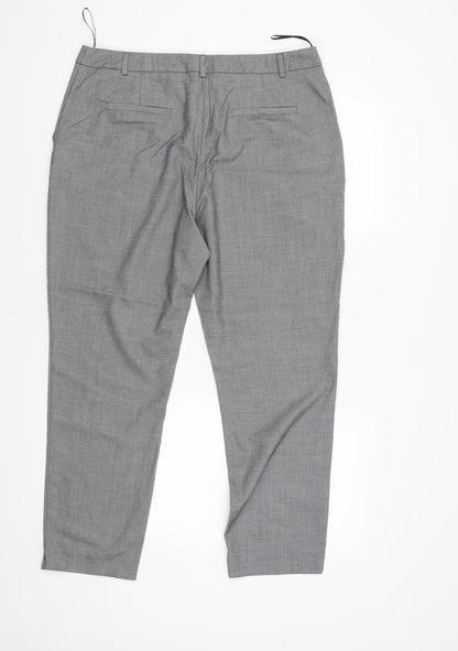 Womens UK Size M Papaya Regular Fit  Grey Trousers