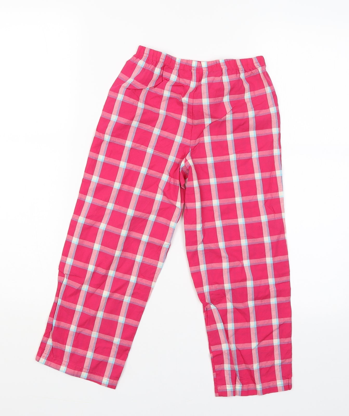 George Girls Pink Check  Jogger Trousers Size 5-6 Years
