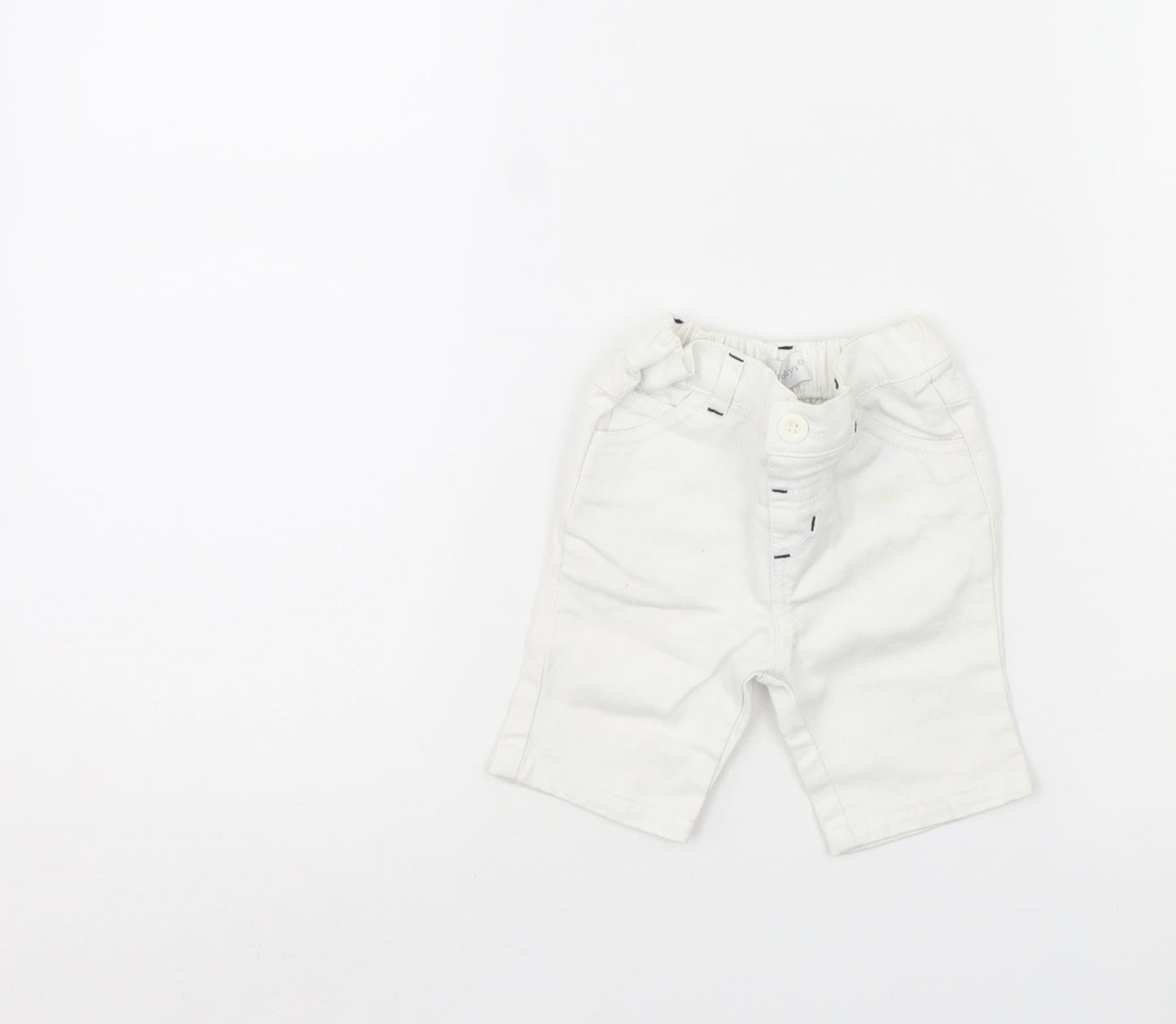 Early days Baby White  Denim Cropped Trousers Size 0-3 Months