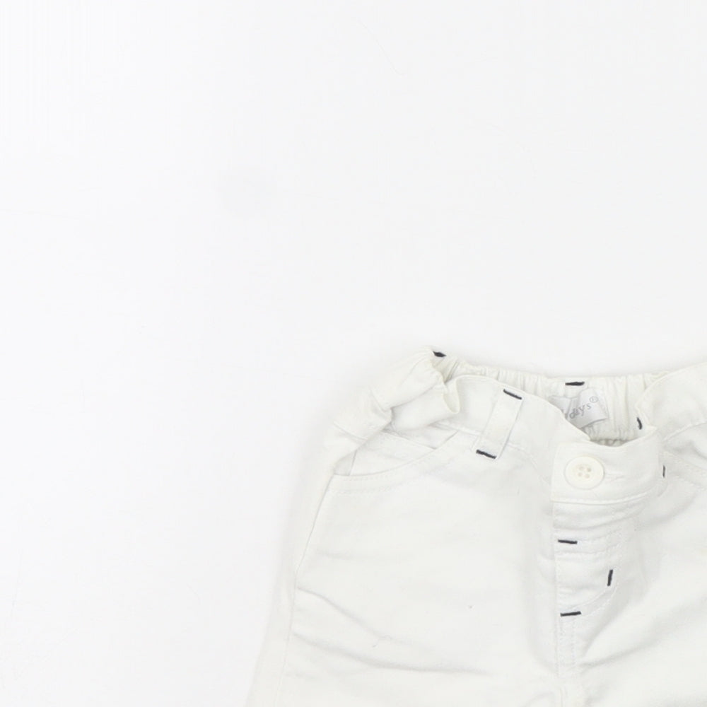 Early days Baby White  Denim Cropped Trousers Size 0-3 Months