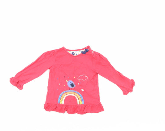 TU Girls Red   Tunic Jumper Size 9-12 Months