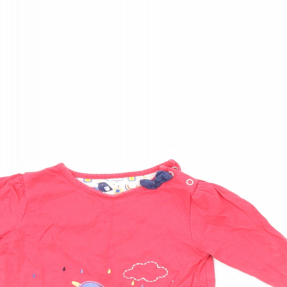 TU Girls Red   Tunic Jumper Size 9-12 Months