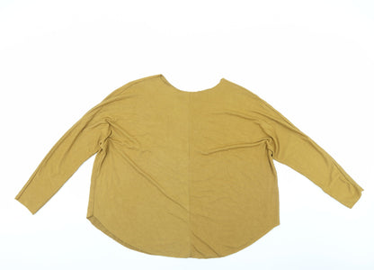 Womens UK Size  Preworn Gold Pullover Jumper